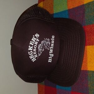 Becker's Resort Big Winnie Trucker Mesh Snapback Hat Cap - Brown